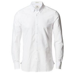Nimbus Mens Rochester Slim Fit Long Sleeve Oxford Shirt / White